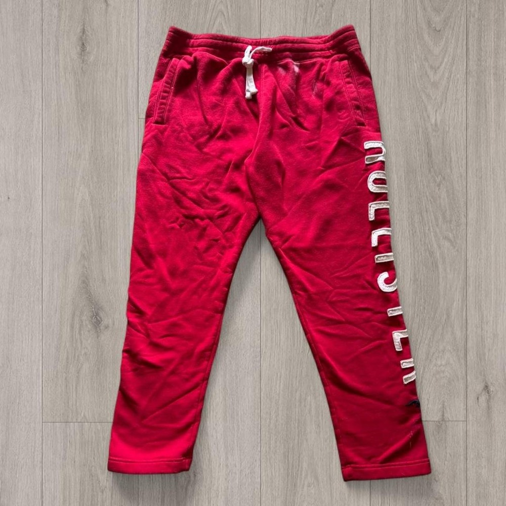 Vintage Y2K Hollister Red Logo Spellout Sweatpants XL 2000s